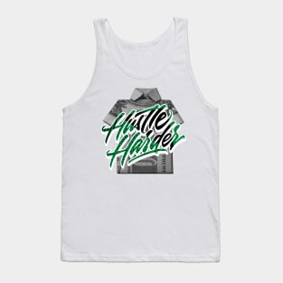 Hustle Harder Lucky Green Retro Tank Top